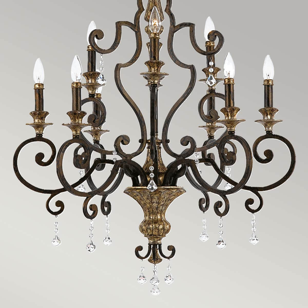Lampa wisząca świecznikowa Artisan ART3-BLACK Elstead metalowa czarna