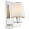 Klasyczna LAMPA ścienna LONDON W01014WH Cosmolight abażurowy kinkiet do sypialni biały
