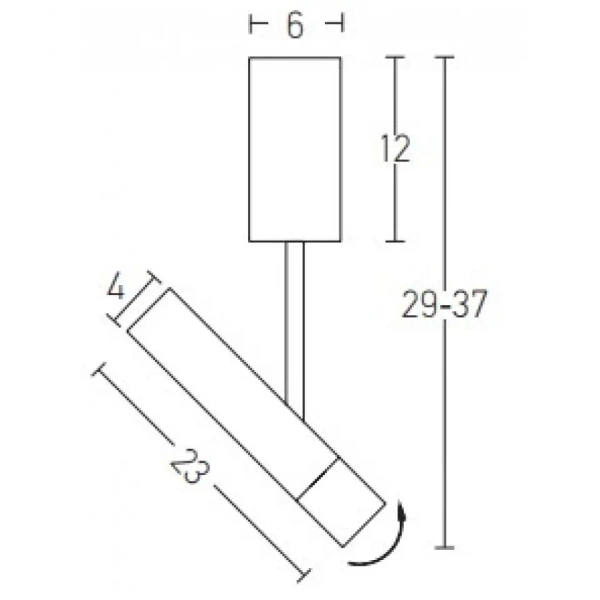 Punktowa sufitowa lampa 22028 LED 4W 3000K do jadalni czarny złoty