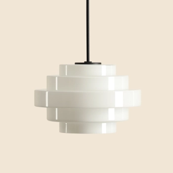 Salonowa lampa wisząca Filo Milky 9000PL_G1_M nad stół biała czarna