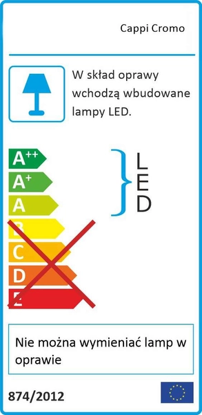 LAMPA wisząca Cappi Cromo Orlicki Design metalowa OPRAWA zwis LED 5W 3000K łezka chrom