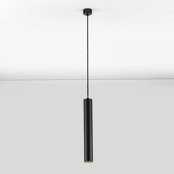 Zwisająca lampa do jadalni NAZCA LE44349 tubka rurka podłużna czarna