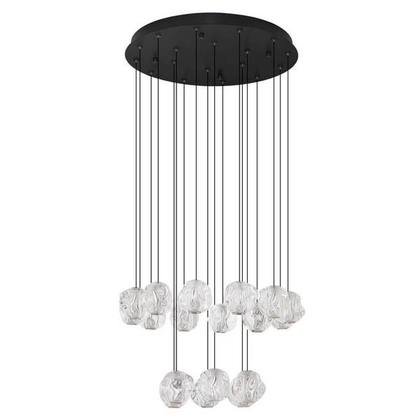 Wisząca lampa do salonu CHEPEN LE44427 LED 87W 3000K czarna chrom