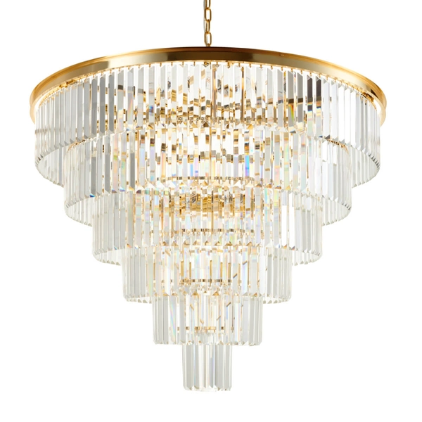 Wisząca lampa SPLENDORE DN915-50A metalowa glamour łańcuch złota