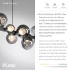 Wisząca lampa E-POPUP czarna przydymiona 2557-15 18xLED 1.8W zmienna barwa