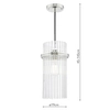 Kryształowa lampa wisząca Eltham ELT0138-EH Dar Lighting kryształ srebrna