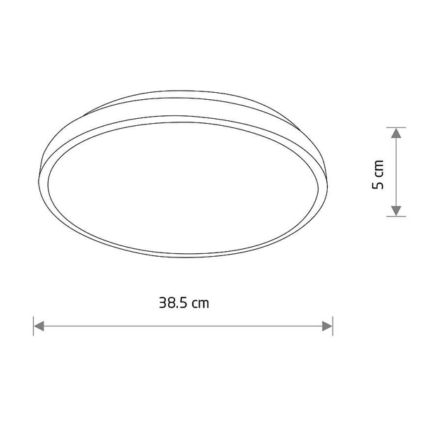 Jadalniany plafon Agnes 10977 Nowodvorski LED 22W 3000K IP44 round biały