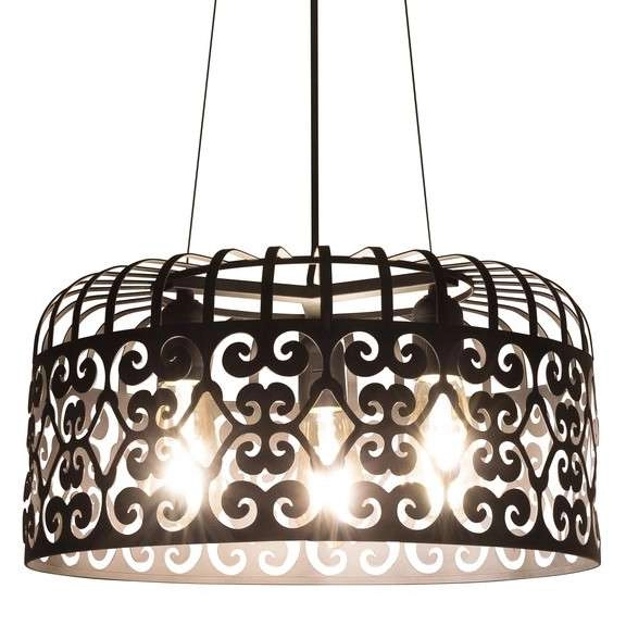 LAMPA wisząca ALESSANDRA 2158 Rabalux metalowa OPRAWA ażurowy zwis vintage czarny