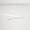 Biała lampa salonowa Tubo 1072P Aldex 8-płomienny żyrandol metalowy