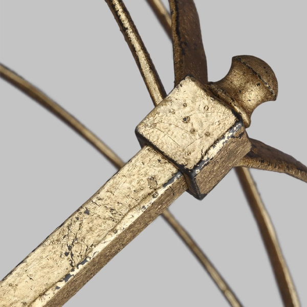 Antyczna lampa wisząca QN-THAYER-4P-ADB do salonu złota