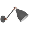 Kinkiet LAMPA ścienna SONNY MB-HN5010-1-B Italux metalowa OPRAWA regulowana na wysięgniku reflektorek loft grafitowy