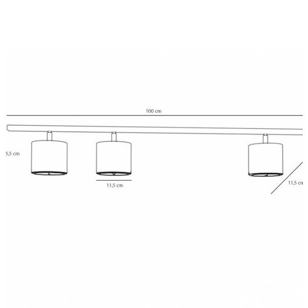 Regulowana lampa sufitowa BOT 1047PL_E Aldex metalowe tuby czarne