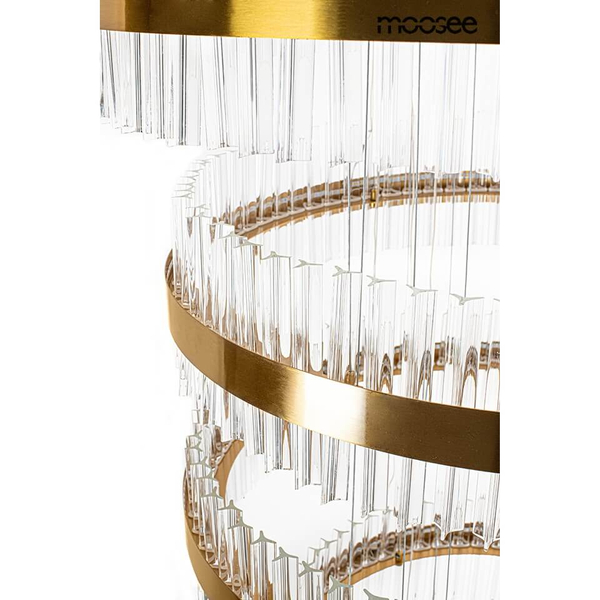 Kryształowy żyrandol Ghia MSE1501100396 Moosee LED 233W 3000K szkło złoty