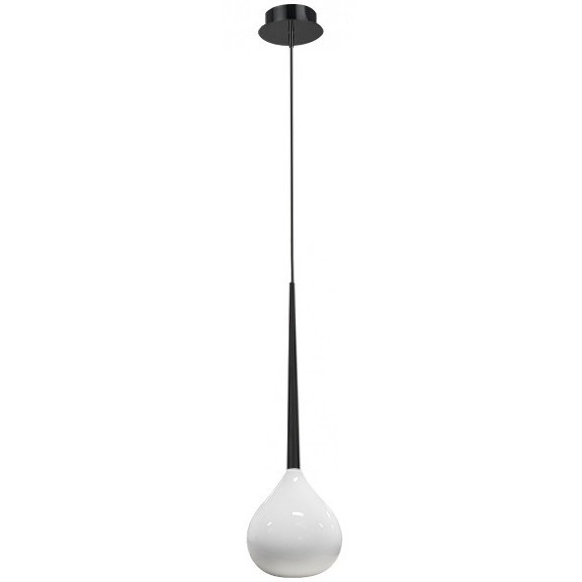 Wisząca lampa mininalistyczna Aga do salonu czarna biała