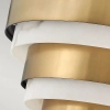 Sufitowa lampa art. deco Echelon QN-ECHELON-SF ringi białe mosiądz