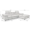 Regulowana sofa narożna HAROLD 5900168831261 z funkcją spania
