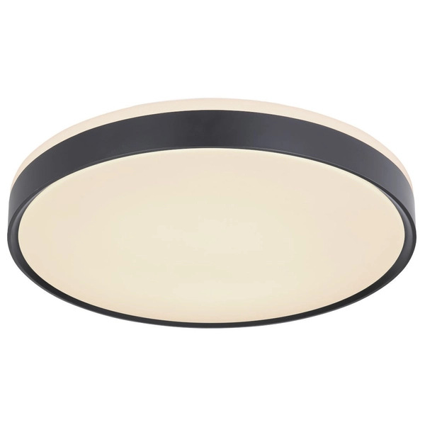 Okrągła LAMPA sufitowa SONNY 41587-18 Globo metalowy plafon LED 18W 3000K - 6000K do sypialni czarny