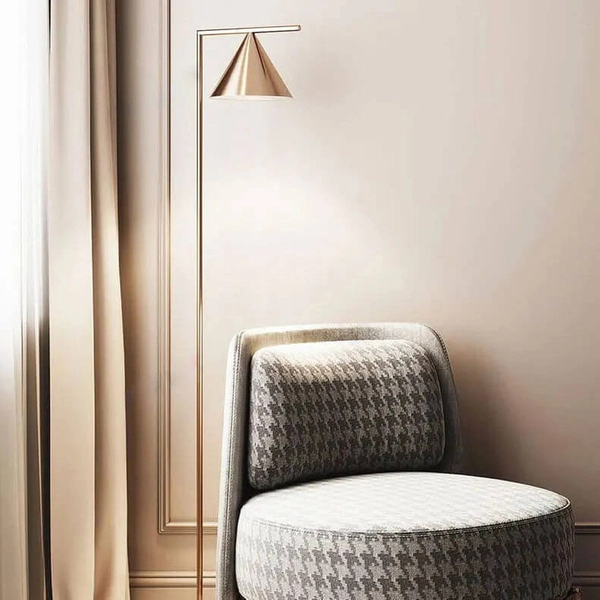 Stojąca lampa z marmurem Libro ABR-LPV-E27 Abruzzo regulowana złoty