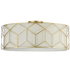 Plafoniera LAMPA sufitowa MESSINA H223-PL-05-G Maytoni okrągła OPRAWA abażurowy plafon złoty beżowy