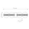 Szklany kinkiet Atomo QN-ATOMO-4W-PC LED 18,5W 3000K IP44 kule srebrny