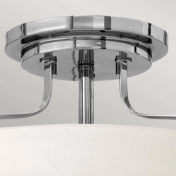 Sufitowa lampa szklana Harper HK-HARPER-SFS-CM Hinkley biały chrom