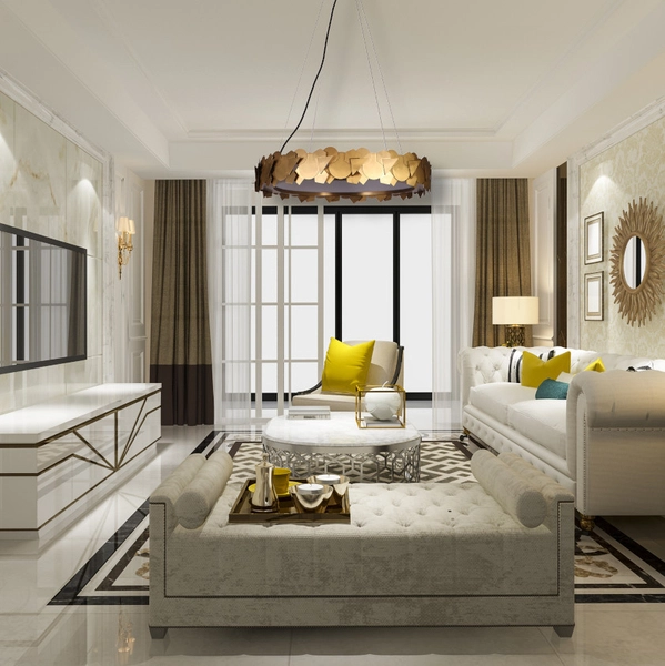 LAMPA wisząca SOHO ML6156 Milagro geometryczna OPRAWA metalowy ZWIS LED 34W 3000K okrągły złoty