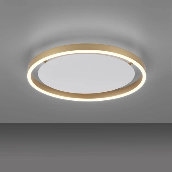 Ściemnialna lampa sufitowa Ritus 15391-60 Just Light LED 20W 3000K nad łóżko złota