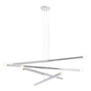 Żyrandol salonowy Tubo 1072P4 Aldex 8-punktowa metalowa lampa chrom
