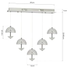 Ledowa wisząca lampa VENUS ML317 LED 5W 4000K kryształowa chrom