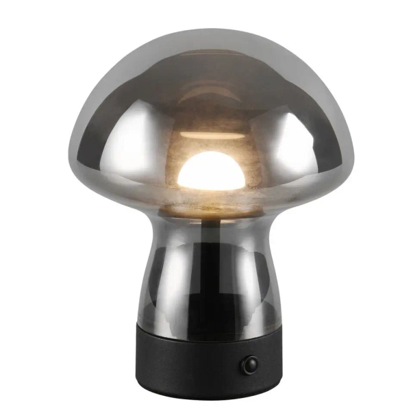 Szklana lampa na stół DOOLEY R54981154 LED 1,5W 3000K przydymiony szary
