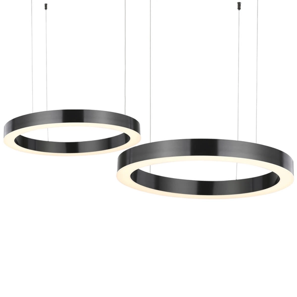 Ringi podwieszane Circle ST-8848-60+80 black Step LED 144W 3000K do salonu czarne