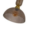 Szklana lampa wisząca Piega LP-939/1P L smoked przydymiona złota