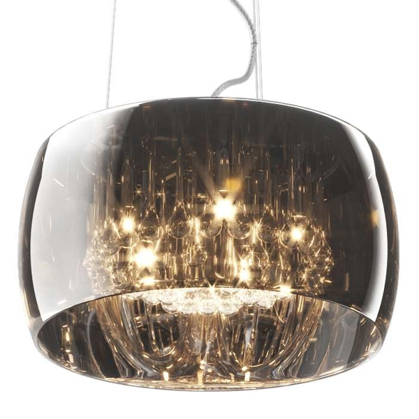 Lampa wisząca CRYSTAL P0076-05L-F4FZ szklana glamour z kryształkami chrom