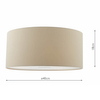Klosz z jedwabiu Ronda RON6529 Dar Lighting tkaninowy ciemnoszary