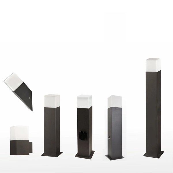 Słupek ogrodowy metalowy New York 304636 IP44 grafitowy