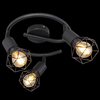Industrialna LAMPA sufitowa XARA I 54802S-3 Globo druciana OPRAWA metalowy plafon spirala reflektorki czarne