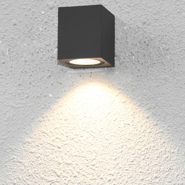 Kinkiet zewnętrzny Genta OWL-2197-1SQ Italux do ogrodu IP54 czarny