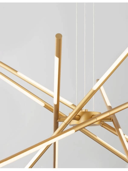 Nowoczesna lampa wisząca Bell do jadalni LED 56W 3000K złota