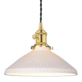 Wisząca lampa ceramiczna Hadano HAD0140-10 mosiądz biały