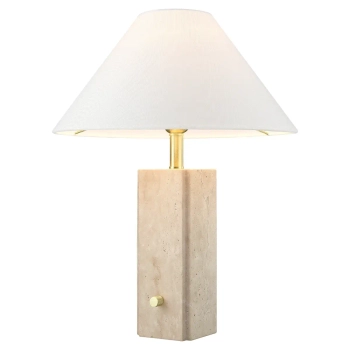 Stołowa lampa Orleans T01470BR-WH do gabinetu mosiądz
