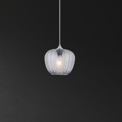 Wisząca lampa szklana Monet 3177 do jadalni nad stół chrom przydymiona