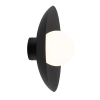 Lampa ścienna do jadalni Slate 10934 mleczna kula tarcza czarny