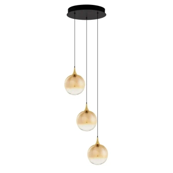 Potrójna lampa wisząca LURVELA LE45133 LED 15W 3000K ściemnialna złota