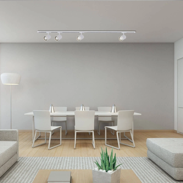 System szynowy Tokio LP-787 SET 1F WH regulowany reflektorki 1-fazowy białe