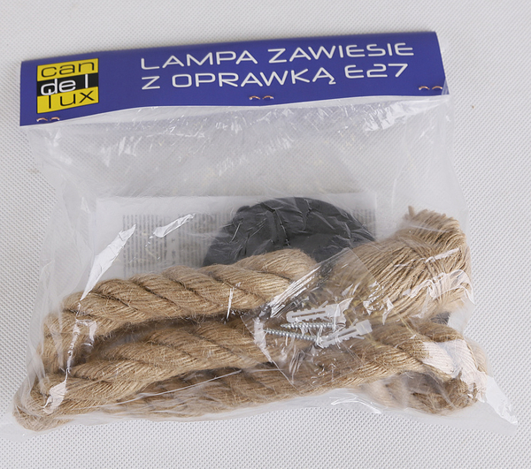 Sznur do lampy 31-04888 Candellux E27 100cm brązowy czarny