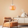 Szklana lampa wisząca Blop 99860/07 nad wyspę pomarańczowa
