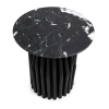 Drewniany stolik kawowy LEVANTE MM001501100336 czarny dekor marmuru 50cm