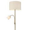 Lampa stojąca do salonu HOTEL 403900208 Trio z abażurem złoty biały