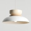 Salonowa lampa wisząca ALDO 1152G2_9_J metalowa biała beżowa