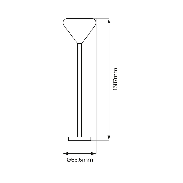 Zawiesie do systemu szynowego 3-fazowego TRACK ML1196 białe